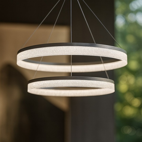 Lampa wisząca GALA - zwis 54W LED 4000K inox 60 cm Milagro