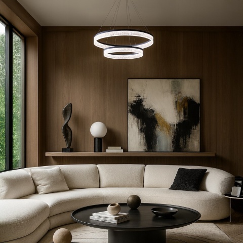 Lampa wisząca GALA - zwis 54W LED 4000K inox 60 cm Milagro