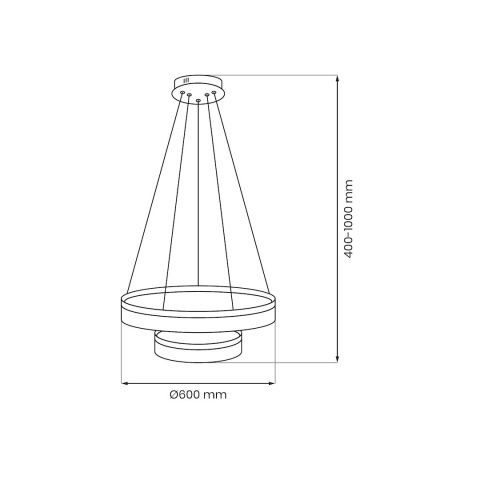 Lampa wisząca LED GALA 54W 4000K złoty – ML2241