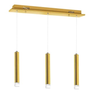 Lampa wisząca GOLDIE 3x5W - zwis 15W LED 4000K złota 45 cm Milagro