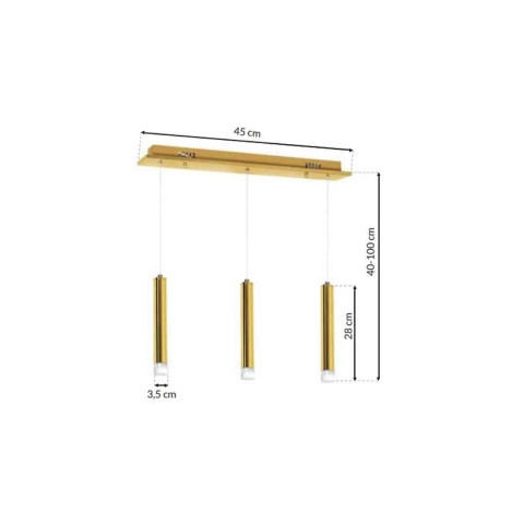Lampa wisząca LED GOLDIE 15W 4000K złoty – ML5714