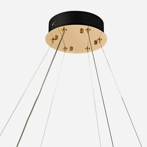 Czarno-złota podsufitka i zawieszenie lampy KINGDOM ML2786