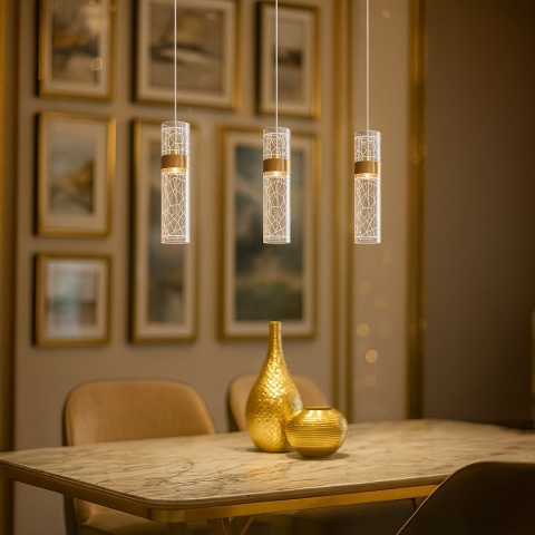 Lampa wisząca LED LAGOS 8W 4000K złoty – ML2245