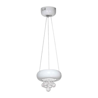 Lampa wisząca LUX BIANCO 1X6W - zwis 6W LED 4000K biała 15 cm Milagro
