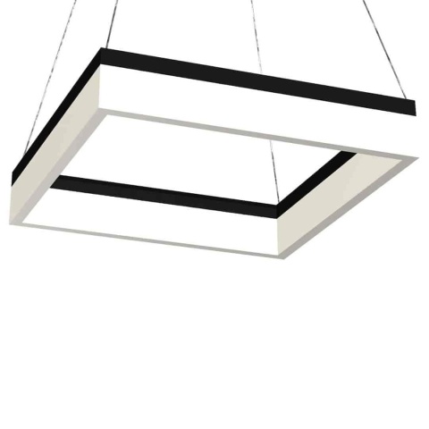 Lampa wisząca NERO - zwis 32W LED 4000K czarna 41,5 cm Milagro