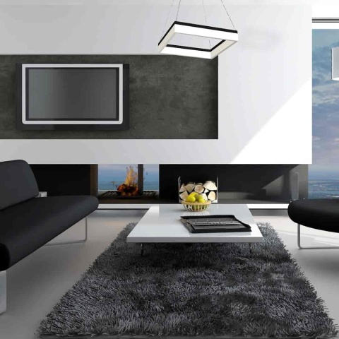 Lampa wisząca NERO - zwis 32W LED 4000K czarna 41,5 cm Milagro