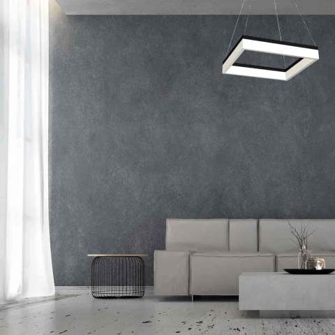 Lampa wisząca NERO - zwis 32W LED 4000K czarna 41,5 cm Milagro