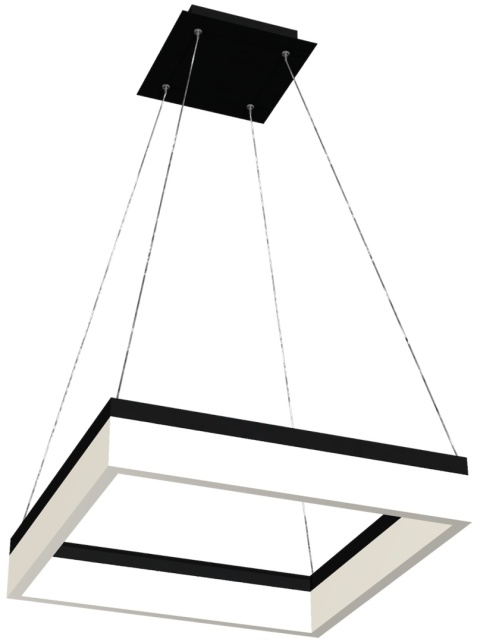 Lampa wisząca NERO - zwis 32W LED 4000K czarna 41,5 cm Milagro