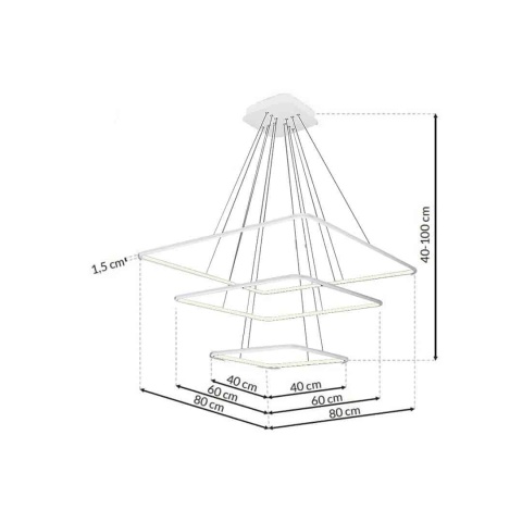 Lampa wisząca LED NIX 117W 3000K biały – ML515