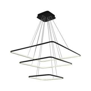 Lampa wisząca NIX - zwis 117W LED 3000K czarna 80 cm Milagro