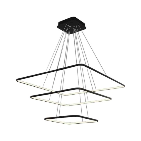 Lampa wisząca NIX - zwis 117W LED 3000K czarna 80 cm Milagro