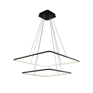 Lampa wisząca NIX - zwis 50W LED 3000K czarna 60 cm Milagro
