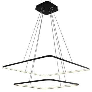 Lampa wisząca NIX - zwis 50W LED 3000K czarna 60 cm Milagro