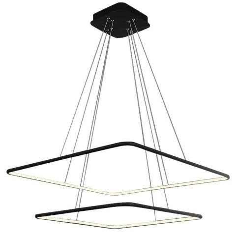 Lampa wisząca NIX - zwis 50W LED 3000K czarna 60 cm Milagro