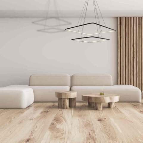 Lampa wisząca NIX - zwis 50W LED 3000K czarna 60 cm Milagro