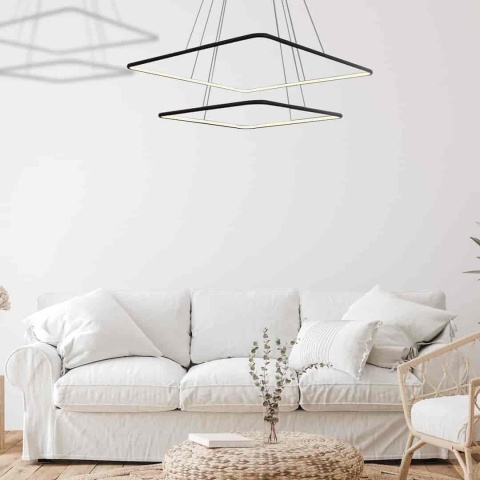 Lampa wisząca NIX - zwis 50W LED 3000K czarna 60 cm Milagro