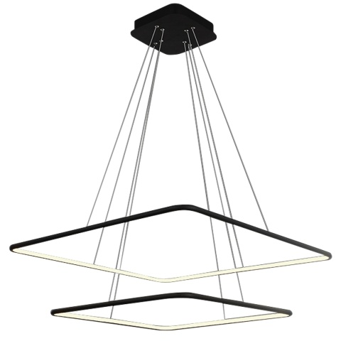 Lampa wisząca NIX - zwis 50W LED 3000K czarna 60 cm Milagro