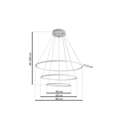Lampa wisząca LED ORION 99W 3000K biały – ML503