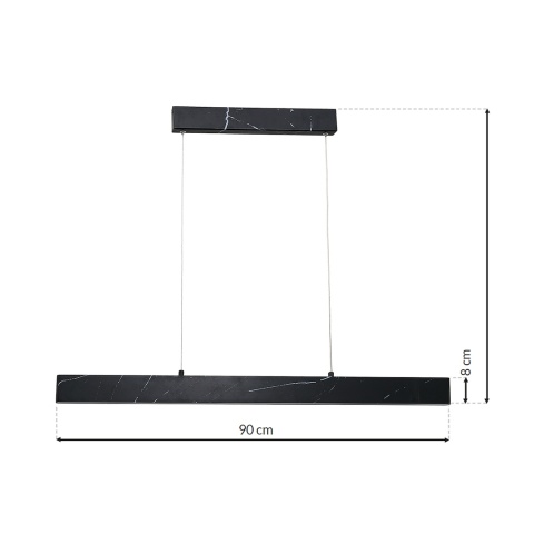Lampa wisząca LED PIERCE 18W 4000K czarny MiLAGRO