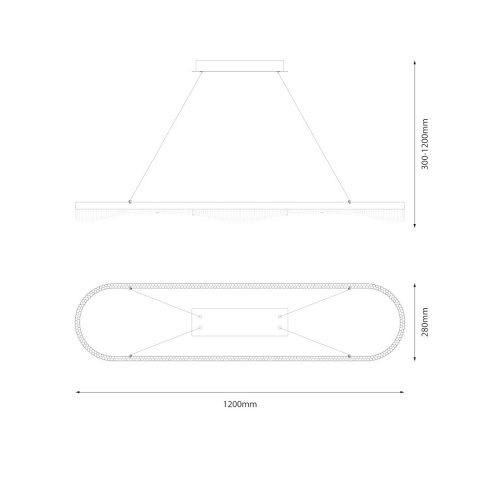 Lampa wisząca LED PRECIOSA 45W 4000K złoty – ML1868