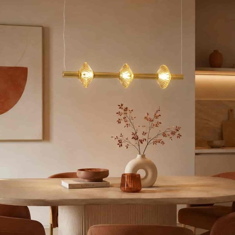 Lampa wisząca LED PADRE 18W 3000K złoty – ML2799