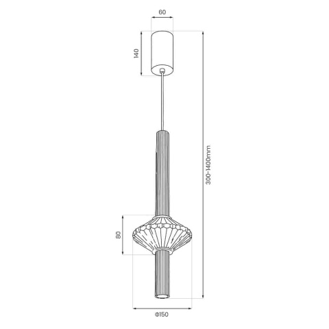 Lampa wisząca LED PADRE 7W 3000K złoty – ML2797