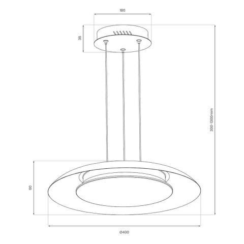 Lampa wisząca LED PIATTINO 30W CCT taupe – ML2967