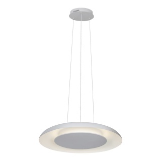 Lampa wisząca Piattino - zwis 30W LED 3000-4000-6000K biała 40 cm Milagro