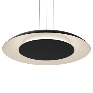 Lampa wisząca Piattino - zwis 30W LED 3000-4000-6000K czarna 40 cm Milagro