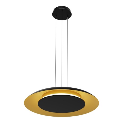 Lampa wisząca LED PIATTINO 30W CCT czarno-złoty – ML1815