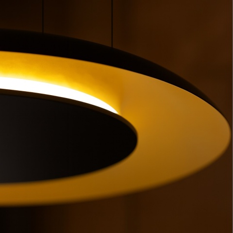 Lampa wisząca LED PIATTINO 30W CCT czarno-złoty – ML1815