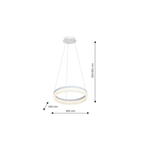 Lampa wisząca RING - zwis 24W LED 4000K biała 40 cm Milagro