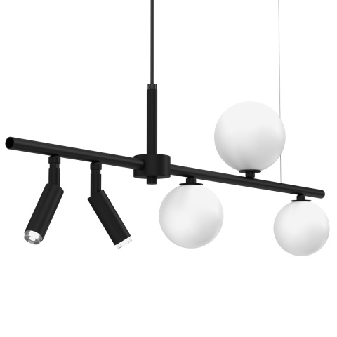 Lampa wisząca SIRIO - zwis 5xG9 czarno-biała 85 cm Milagro