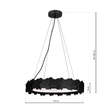 Lampa wisząca LED SOHO 24W 3000K czarny – ML6157