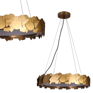 Lampa wisząca SOHO - zwis 24W LED 3000K złota 50 cm Milagro