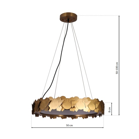 Lampa wisząca LED SOHO 24W 3000K złoty – ML6156