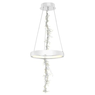 Lampa wisząca SPARK - zwis 35W LED 3000K biała 40 cm Milagro
