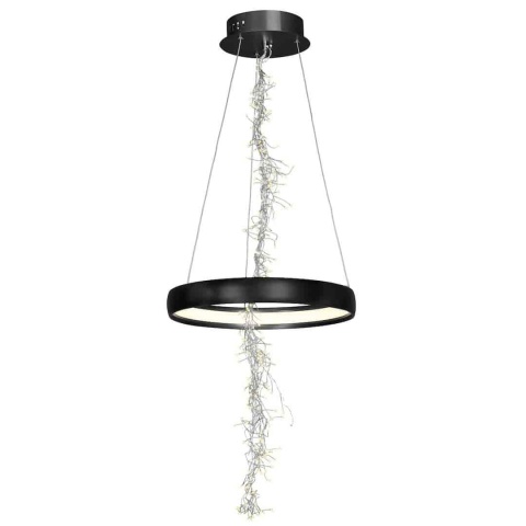 Lampa wisząca SPARK - zwis 35W LED 3000K czarna 40 cm Milagro