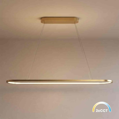Lampa wisząca LED SATURNO 30W CCT złoty 100cm – ML2958