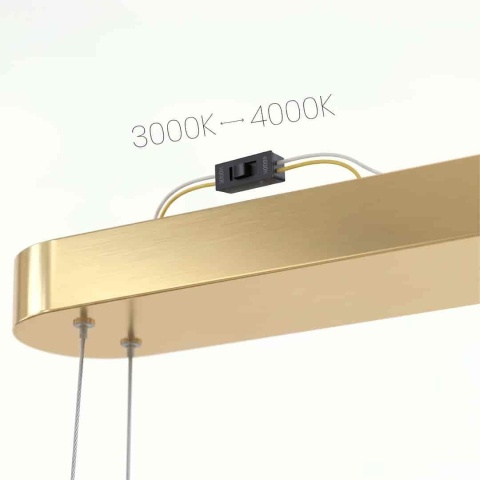 Lampa wisząca LED SATURNO 30W CCT złoty 100cm – ML2958