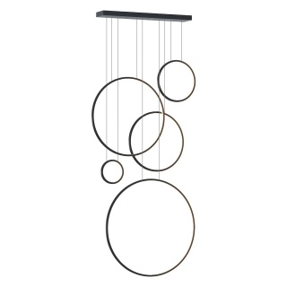Lampa wisząca Saturno mezzanine - zwis 100W LED 4000K czarna 80 cm Milagro