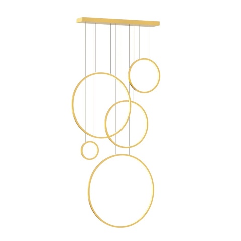 Lampa wisząca LED SATURNO MEZZANINE 100W 4000K złoty 80cm – ML2325