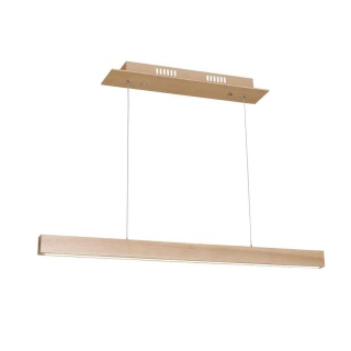 Lampa wisząca TIMBER - zwis 18W LED 3000K w kolorze naturalnego drewna 90 cm Milagro