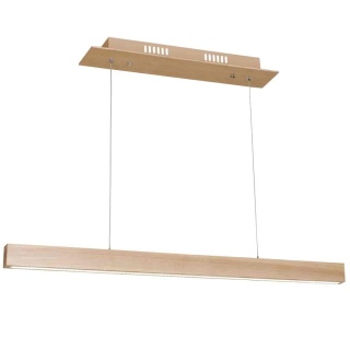 Lampa wisząca TIMBER - zwis 18W LED 3000K w kolorze naturalnego drewna 90 cm Milagro