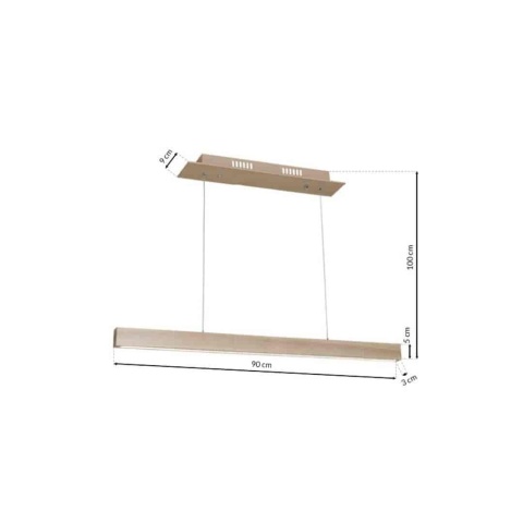 Lampa wisząca LED TIMBER 18W 3000K naturalne drewno – MLP568