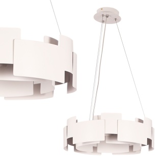 Lampa wisząca TORINO - zwis 24W LED 3000K biała 46 cm Milagro