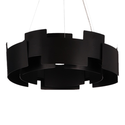 Lampa wisząca TORINO - zwis 24W LED 3000K czarna 46 cm Milagro