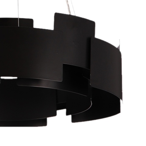 Lampa wisząca TORINO - zwis 24W LED 3000K czarna 46 cm Milagro
