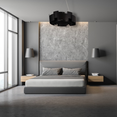 Lampa wisząca TORINO - zwis 24W LED 3000K czarna 46 cm Milagro