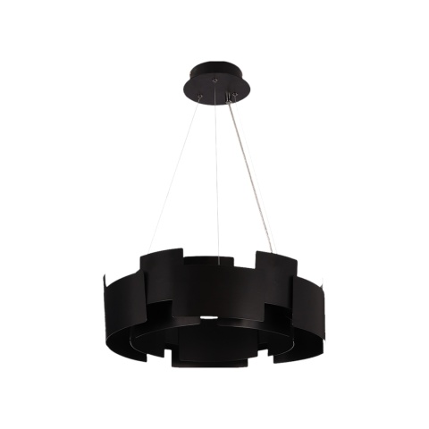 Lampa wisząca TORINO - zwis 24W LED 3000K czarna 46 cm Milagro